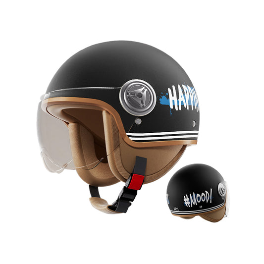 3C-Certified Winter Warm Electric Vehicle Helmet for Women Battery Motorcycle Full-Face Helmet with HD Visor, Unisex for All Seasons