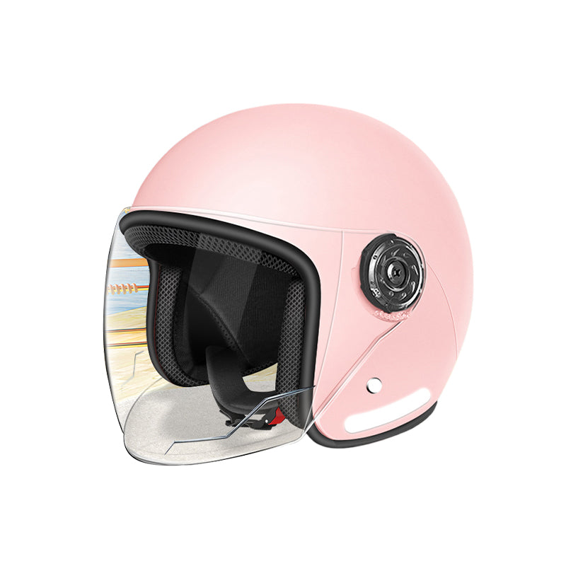 3C-Certified Electric Motorcycle Helmet for Men and Women Half-Face Helmet for Summer & All Seasons Battery Vehicle Safety Helmet, Warm for Autumn and Winter