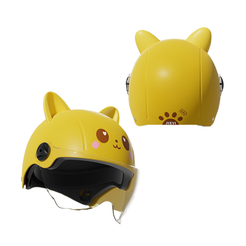 3C-Certified Children’s Helmet for Boys and Girls, Electric Vehicle Helmet Winter Warm Battery Motorcycle Safety Helmet | Kids’ Half-Face Helmet