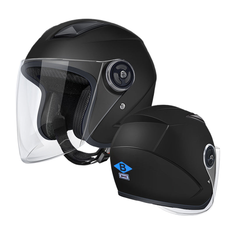 3C-Certified Electric Vehicle Helmet Dual-Visor Motorcycle Half-Face Helmet, All-Season Safety Helmet | Winter Warm