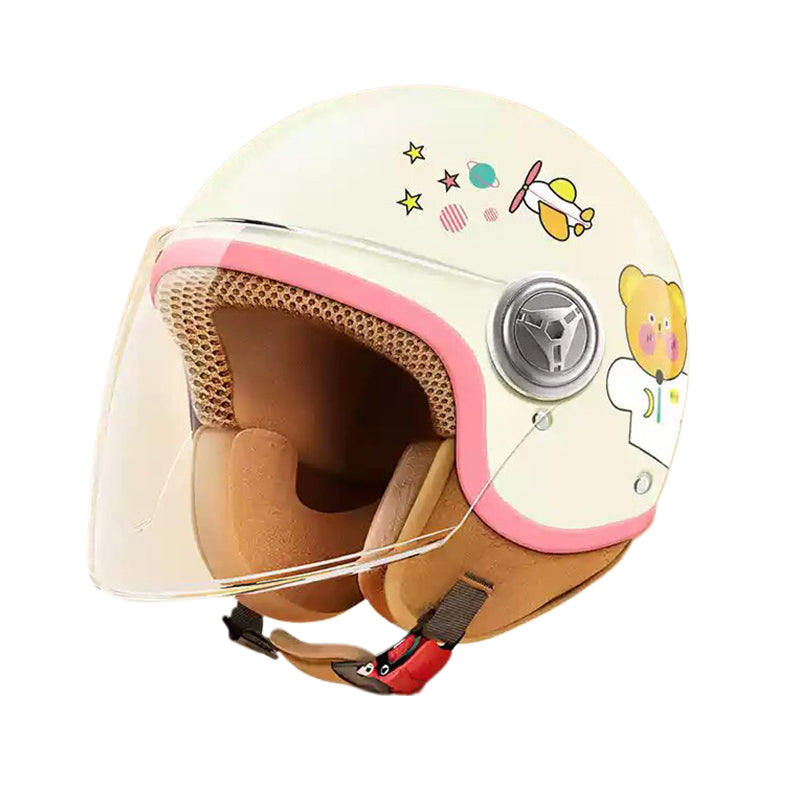 3C-Certified Children’s Helmet, Winter Warm Electric Vehicle Helmet | In-Car Helmet for Boys & Girls, Autumn-Winter Motorcycle Helmet