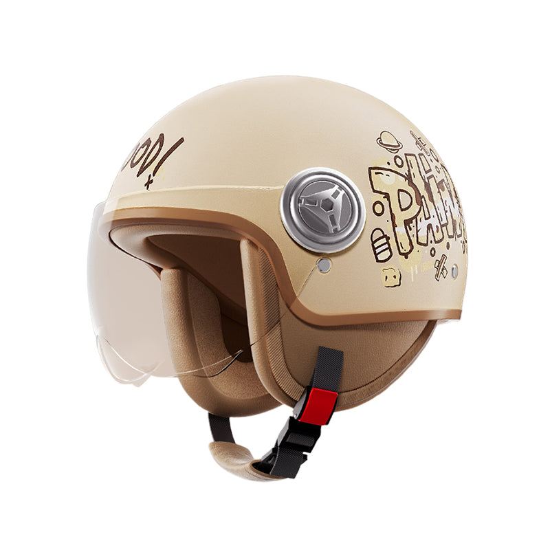 3C-Certified Winter Warm Electric Vehicle Helmet for Women Battery Motorcycle Full-Face Helmet with HD Visor, Unisex for All Seasons