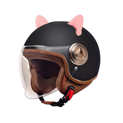 3C-Certified Electric Vehicle Helmet, Unisex for All Seasons, Battery Motorcycle Helmet, Retro Safety Helmet, Winter Warm Half-Face Helmet