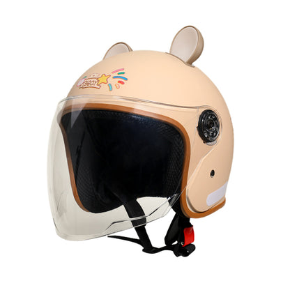 3C-Certified Women’s Electric Vehicle Helmet, Winter Warm Safety Helmet, Dual-Use for All Seasons, Battery Motorcycle Half-Face Helmet